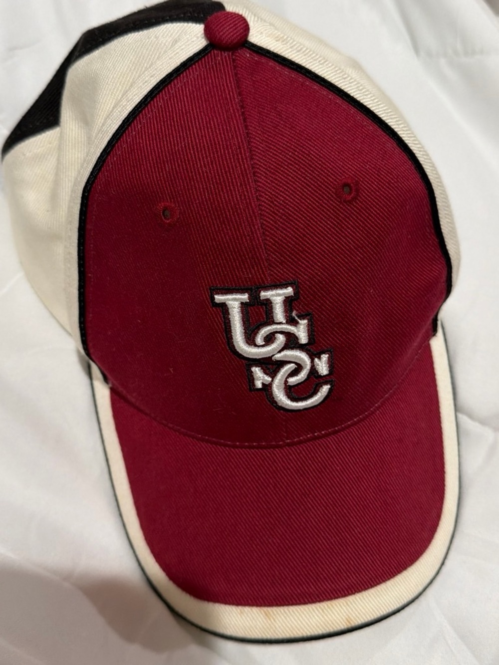 USC Maroon and Cream Baseball Cap - Embroidered Logo